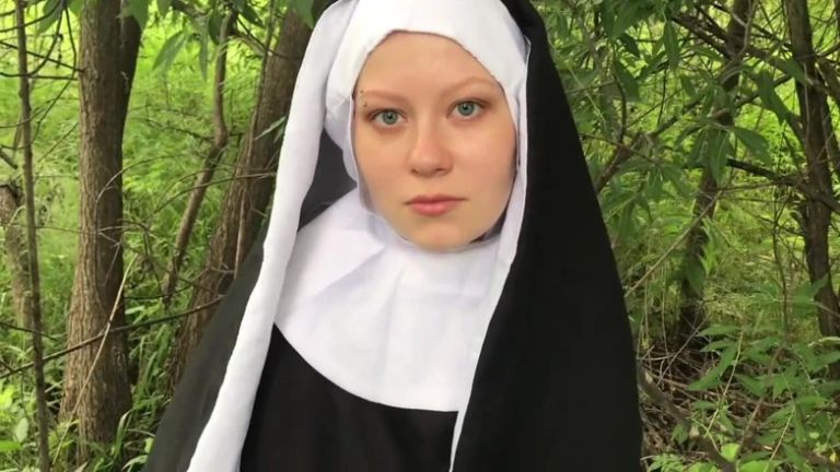 Dirty Nun Vilu Vidish Is Sucking Dick in the Forest