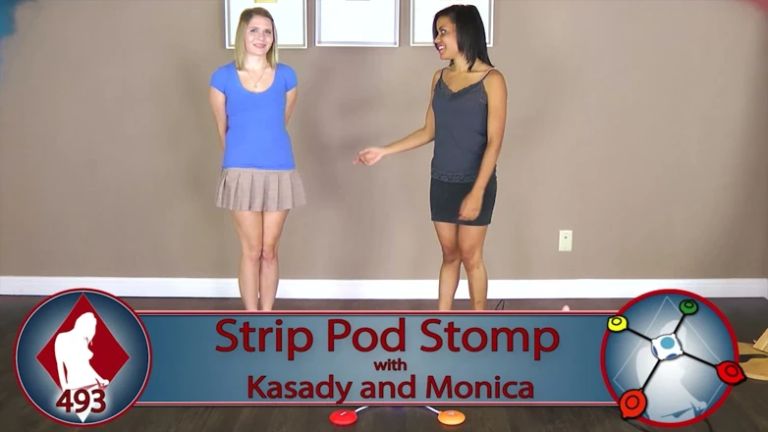 Sexy Girls Kasady and Monica Play Strip Pod Stomp