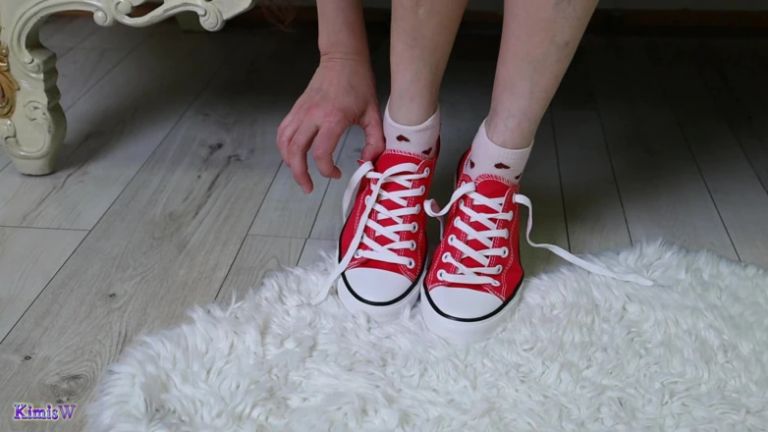 Sweet Toe Tease - Colorful Candy Between Her Toes