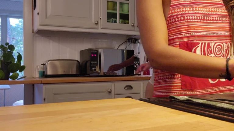 Hot MILF Gets Fucked From Behind in the Kitchen Her Husband Did Not Know She Had Her Camera on