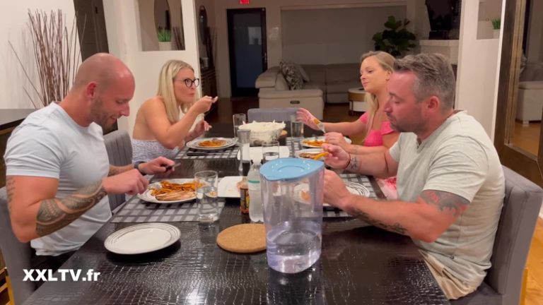Foursome with 2 Busty Blondes