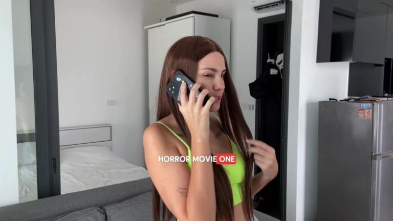 Horror Story! a Call From a Ghost Face Ended with a Hard Fucking and Huge Facial