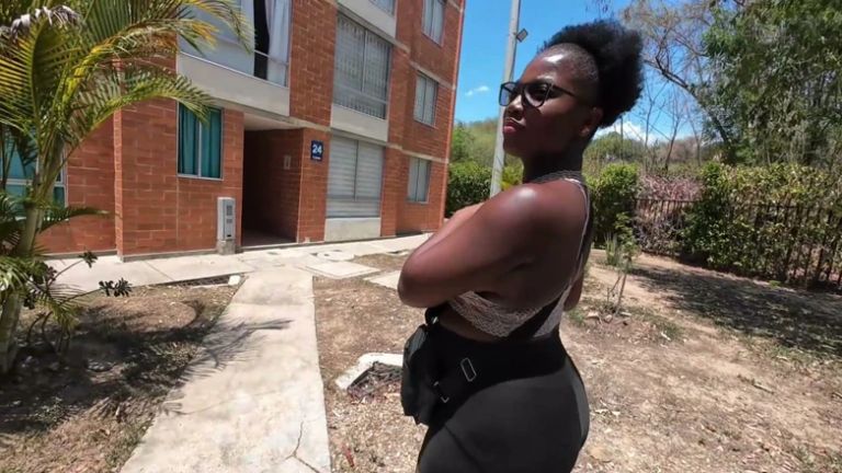 Breaking Her in Ebony Newbie Outdoor Model Audition Nice Ass Tits Pierced Slim Thick Girl Got the Hoe Path Walking - Jhodez1