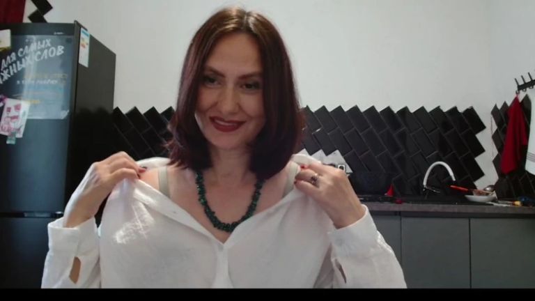 Feet on the Table -the Middle Finger in the Hairy Pussy - That's How the Bitch Lives