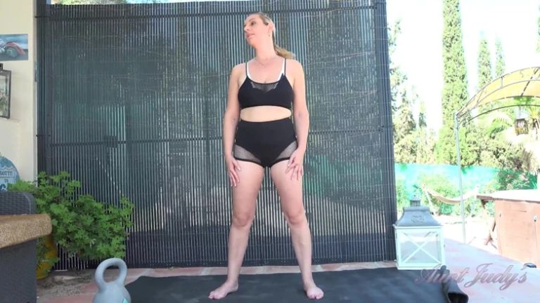 Auntjudys - Busty Blonde MILF Keira - Private Workout Session