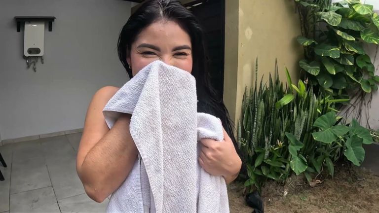 Behind the Scenes I Spend the Afternoon with My Boyfriend's Best Friend in the Jacuzzi, While I Get His Huge Cock