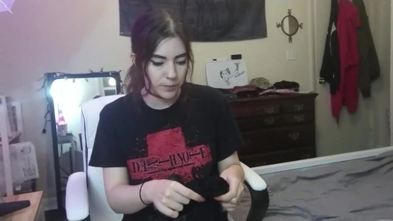 Nylon Tights Ripping and Masturbation
