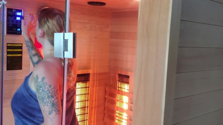 A Stranger Catches Me Masturbating in a Sauna and Joins in with His Huge Cock