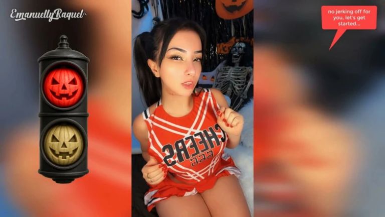 Halloween Emanuelly Raquel Zoombie Cheerleader Anal Sex Red Light Green Light Game