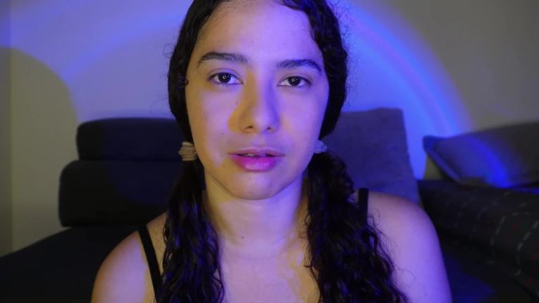 JOI Cute Slut Shows Her Pussy in Close-up