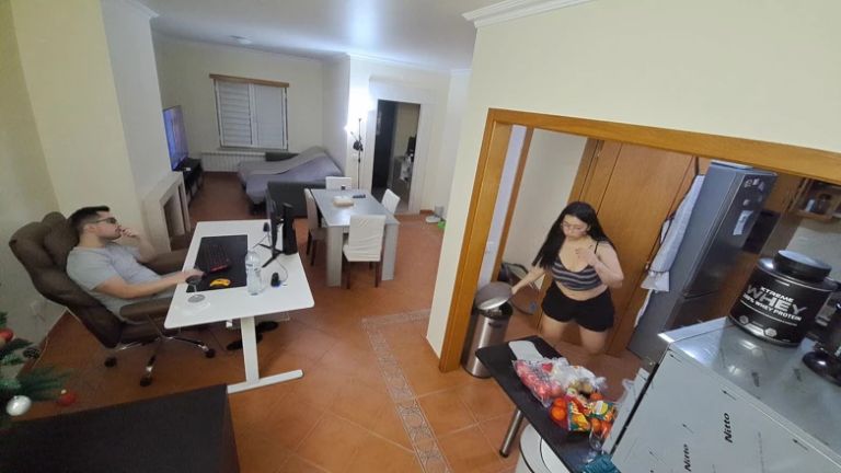Maid on Flip Flops Receives Internal Cumshot