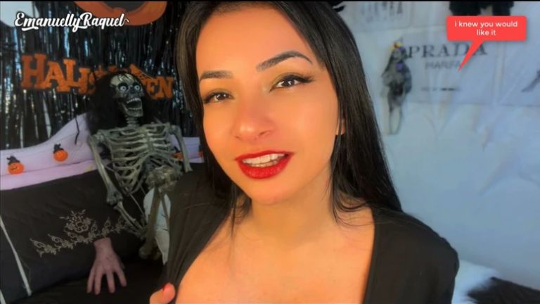 Halloween Morticia Addams Emanuelly Raquel JOI and POV Sex