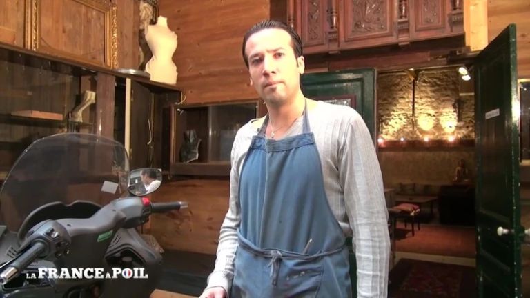 Mixed Race Teen Stripper Fucks the Scooter Mechanic in His Garage