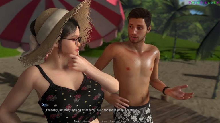 Friendly Housewife by White Foam - Wearing Only Body Paint on the Beach, Naughty Dare for the Housewife 11