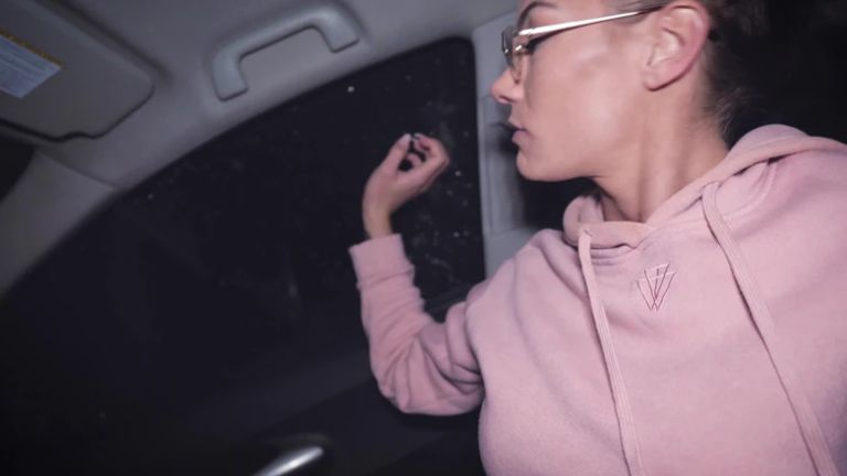 After Her 1st Porn-shooting - Blowjob in Car