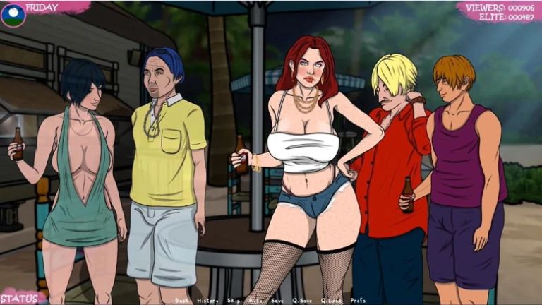 Lust Town - Gameplay - Roleplay - Amanda Works in Bar and Gets Exposed Herself