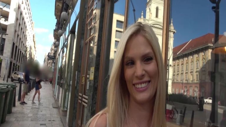 P134g04 Picked up a Sexy Hungarian Blonde Beauty Found on a European Street Corner and Invited Her to His Room